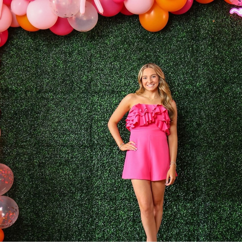 DO+BE Fuchsia Ruffle Romper - Picture 5 of 5